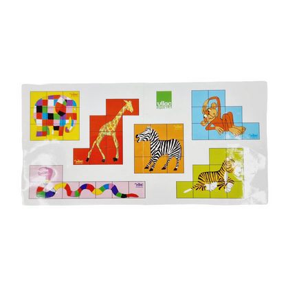 Elmer et ses amis - 9 cubes en bois
