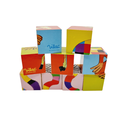 Elmer et ses amis - 9 cubes en bois