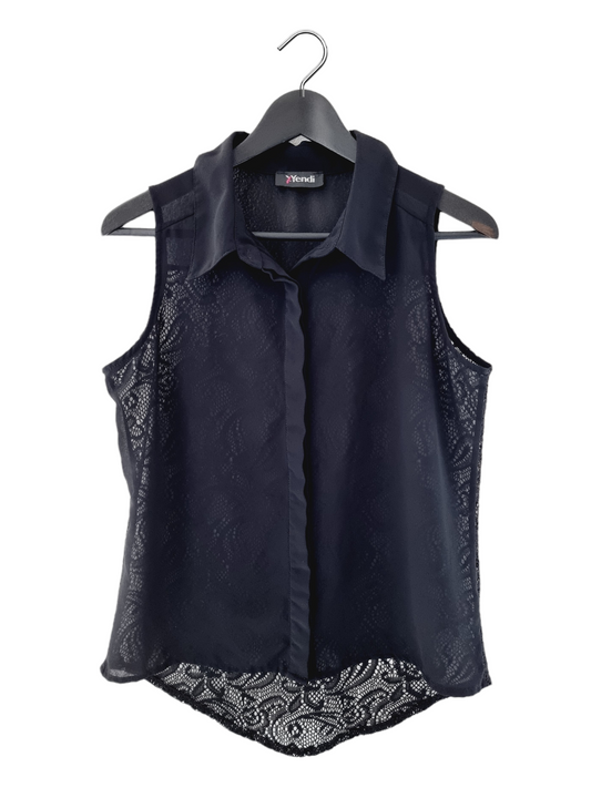 Chemisier sans manches avec dentelle (SIZE : 38)