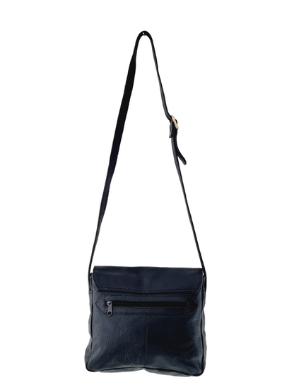Sac bandoulière en cuir bleu marine