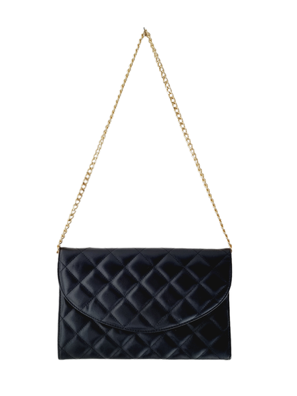 Pochette matelassée noire