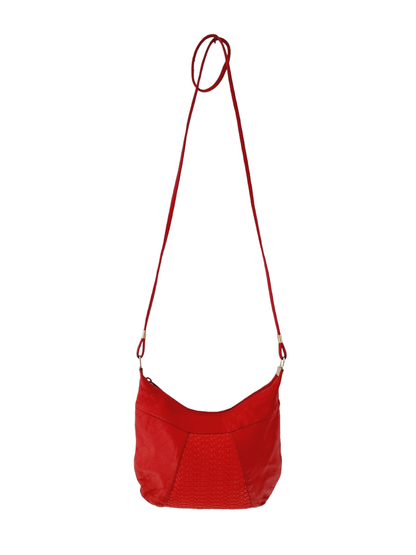 Sac bandoulière en cuir rouge