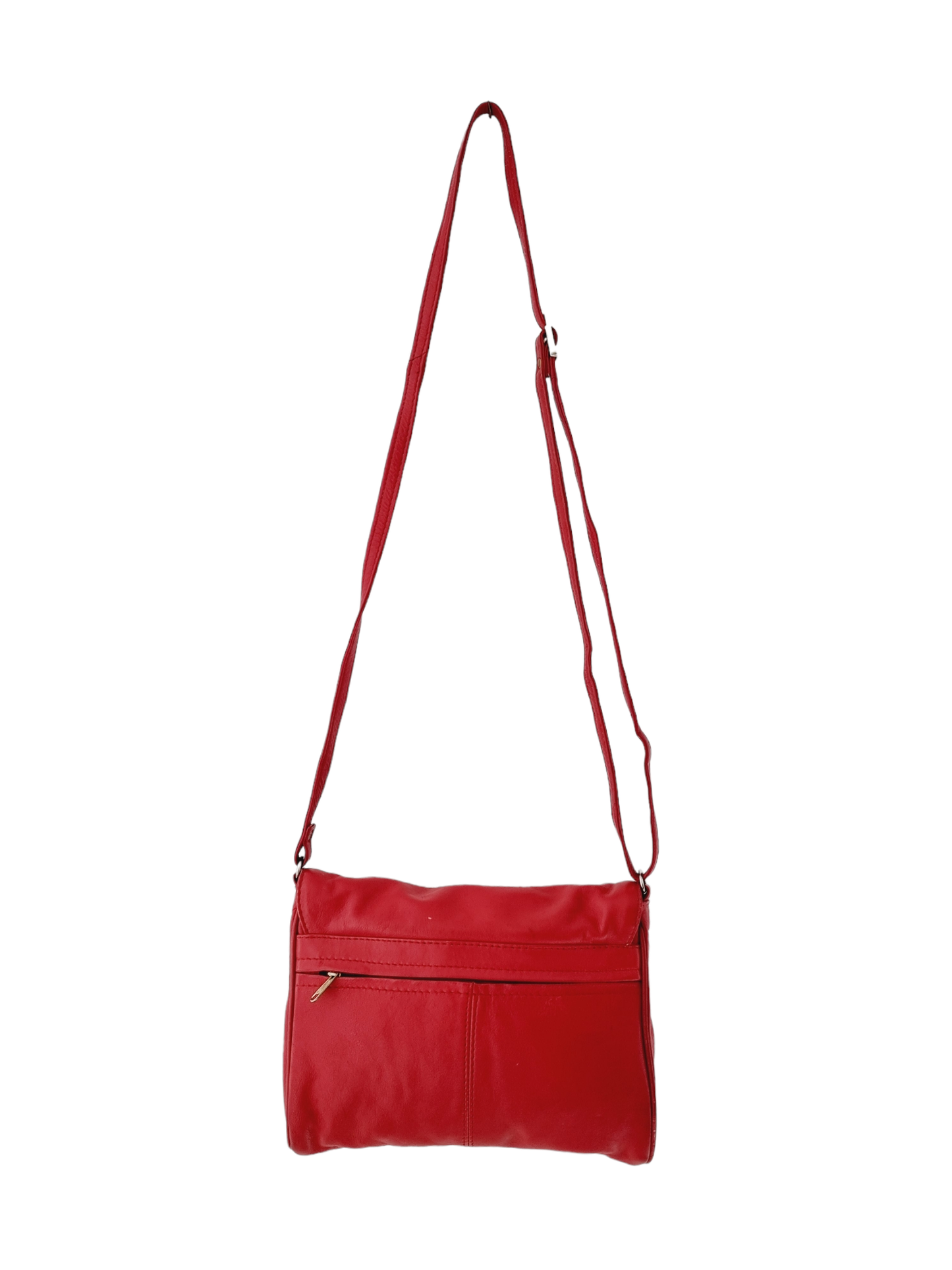 Sac rectangulaire en cuir rouge