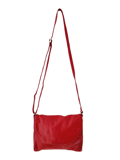 Sac rectangulaire en cuir rouge