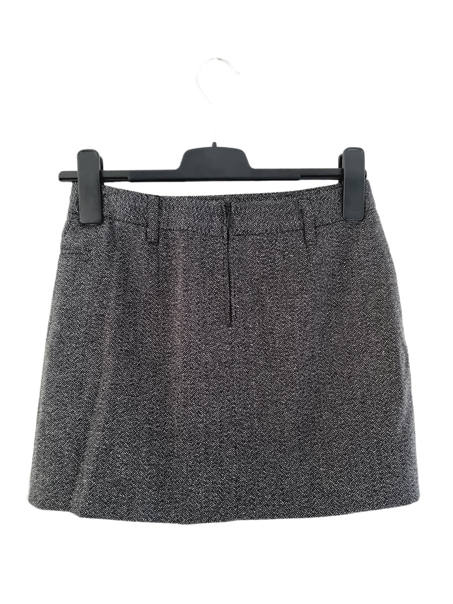 Jupe grise chinée - Sisley (SIZE : 38)