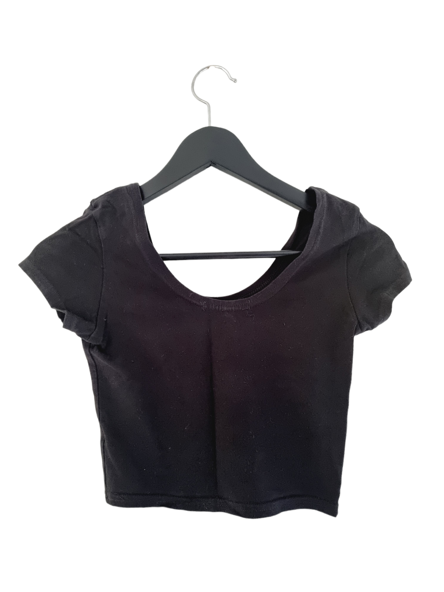 T-shirt noir crop top (SIZE : XS)
