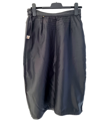 Jupe longue en cuir noir (SIZE : 40)