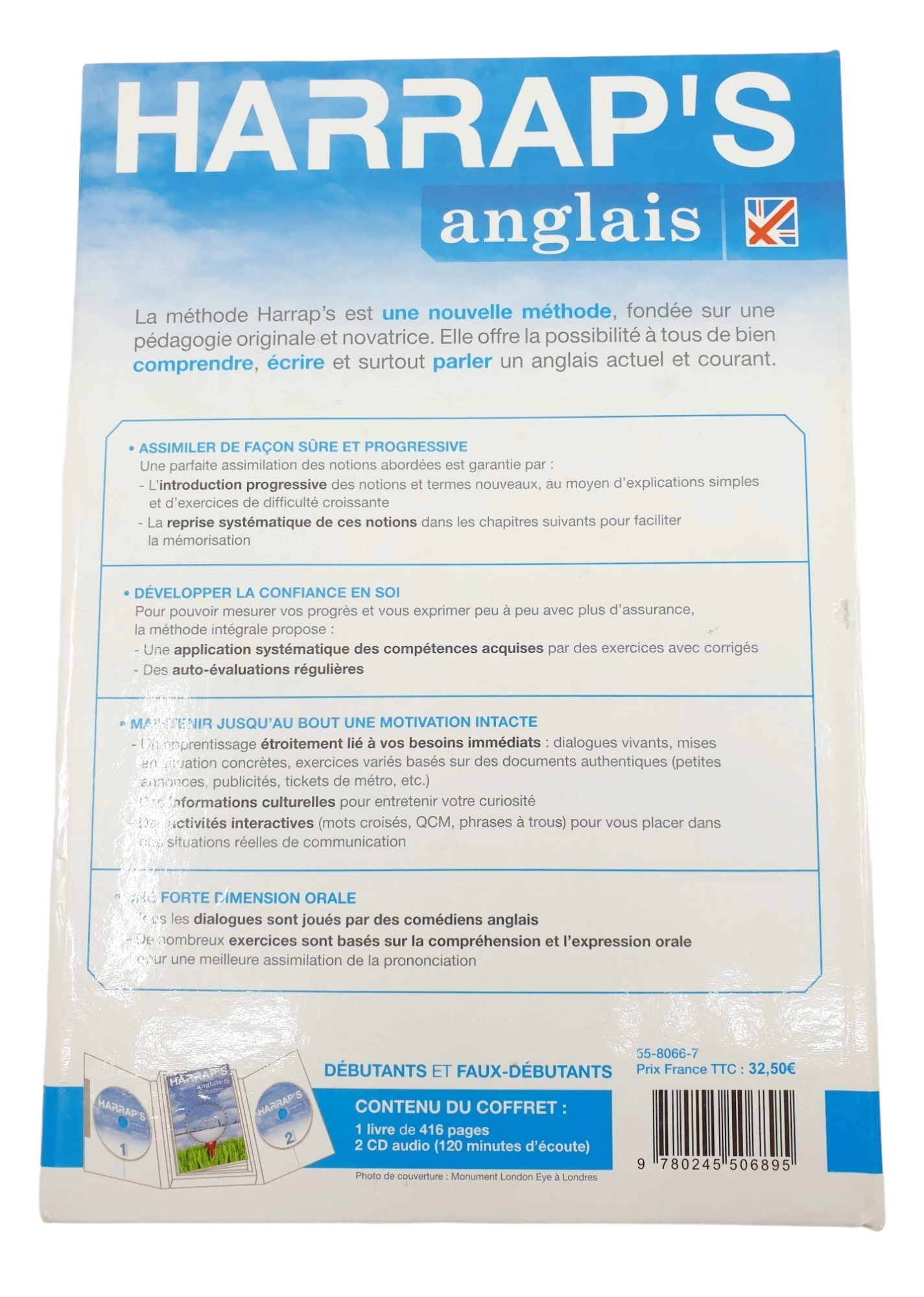 Livre et CD audio - Apprendre l'anglais avec Harrap's et devenir bilingue