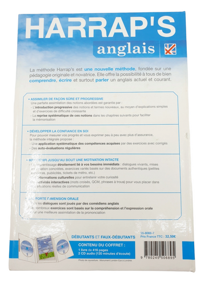 Livre et CD audio - Apprendre l'anglais avec Harrap's et devenir bilingue