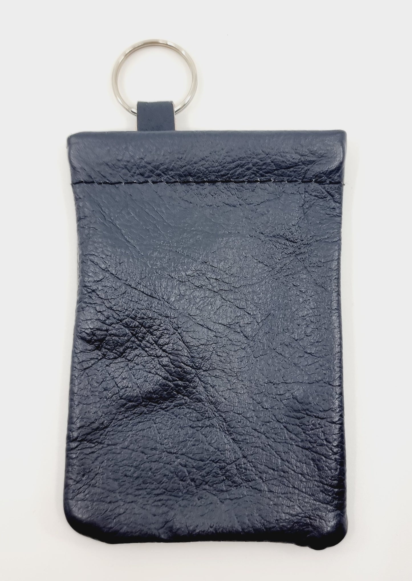 Etui porte-clés en cuir - bleu marine