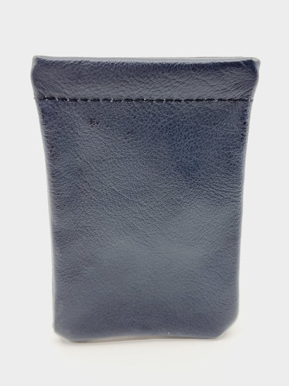 Etui porte-clés en cuir - bleu marine