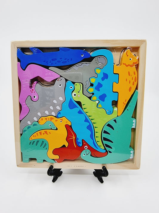 Puzzle/casse-tête en bois - Dinosaures