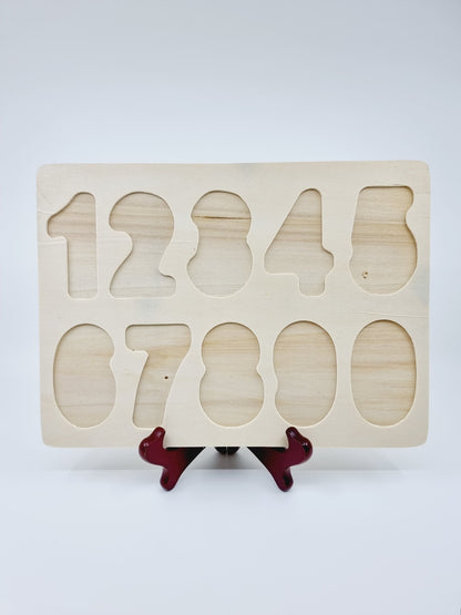 Puzzle des chiffres en bois
