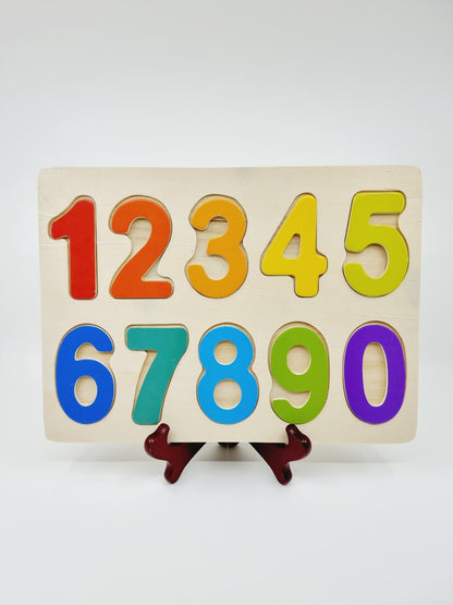 Puzzle des chiffres en bois