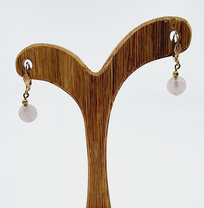 Boucles d'oreilles - Quartz rose