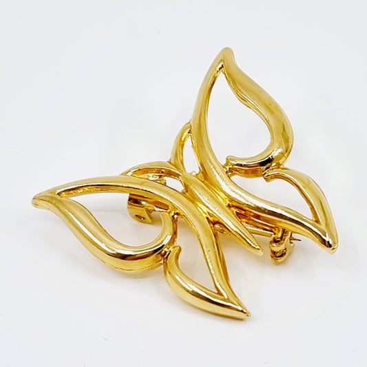 Broche dorée - Papillon