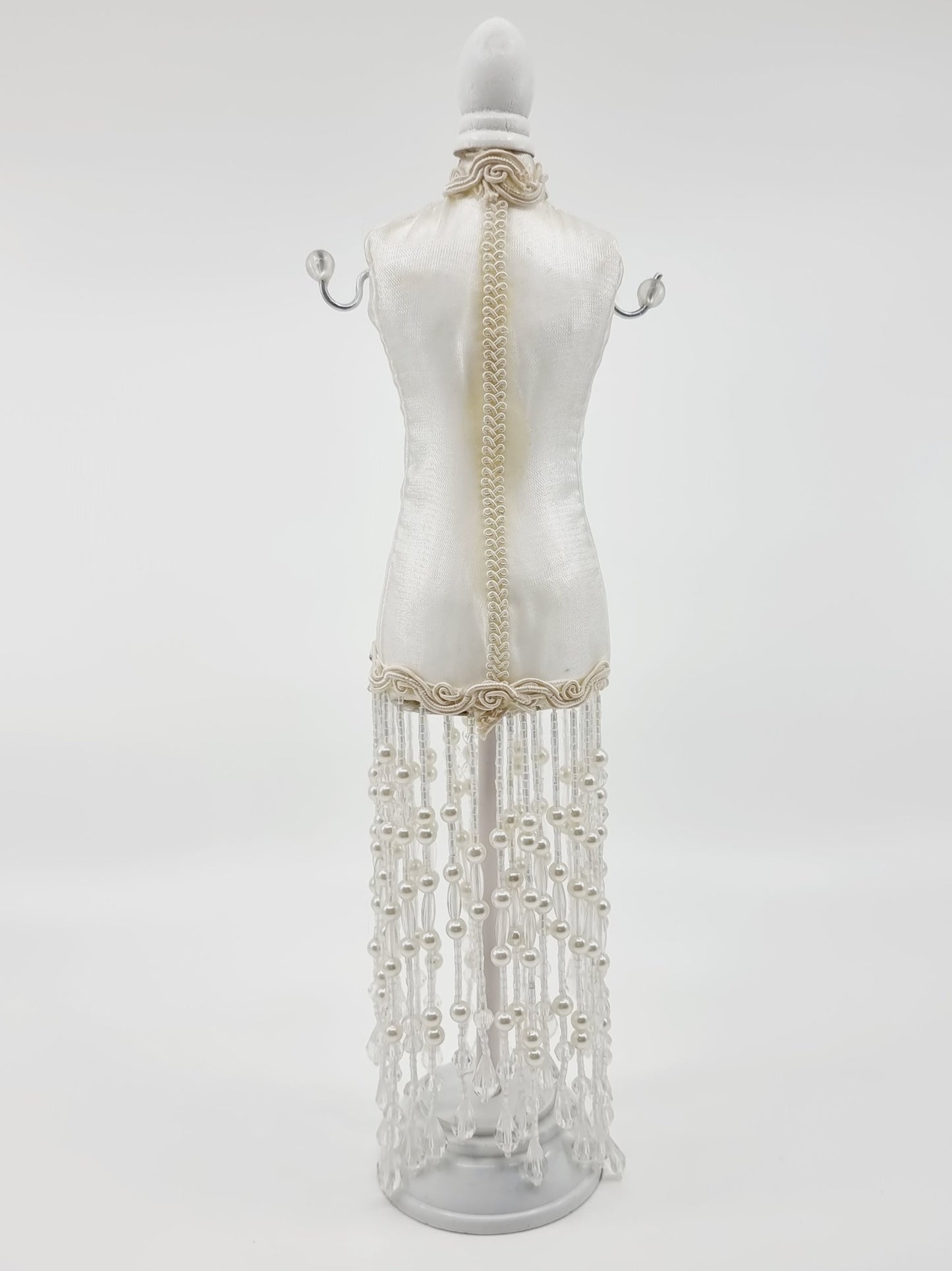 Support à bijoux - robe charleston blanche