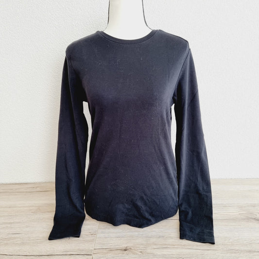 T-shirt noir manches longues (SIZE : XS)
