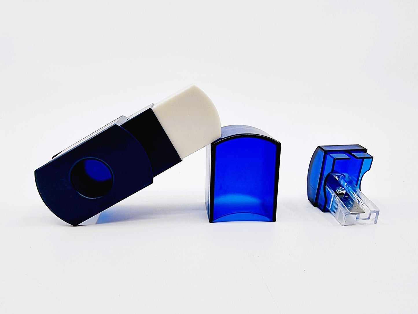 Gomme & taille-crayon - Bleu