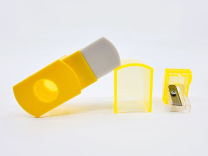 Gomme & taille-crayon - Jaune