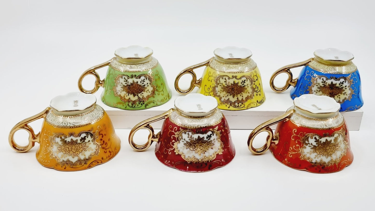 Tasse & sous-tasse - songes d'été (2x6 pièces)