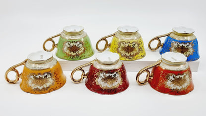 Tasse & sous-tasse - songes d'été (2x6 pièces)