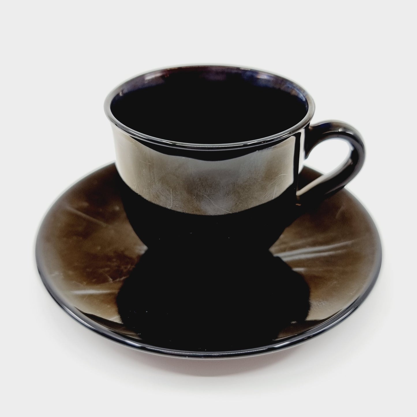 Tasse & sous-tasse à espresso - noir (2x4 pièces)