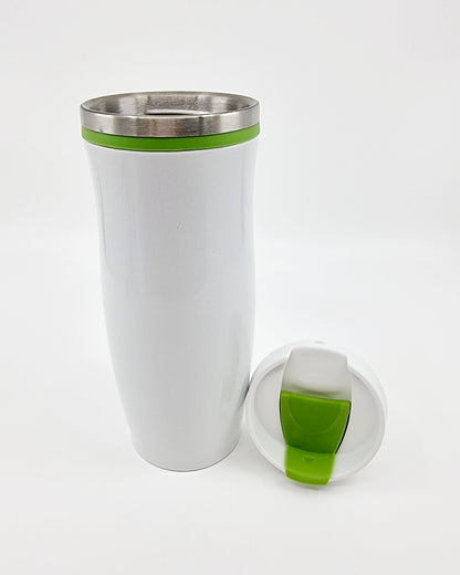 Mug isotherme - blanc & vert
