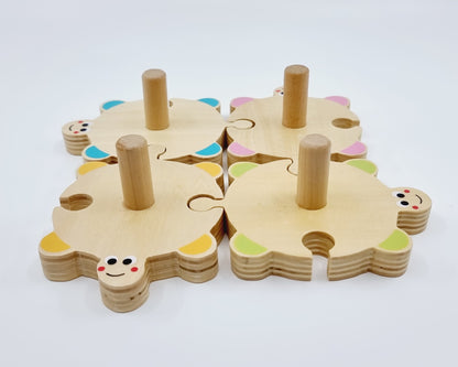 Tortues empilables en bois