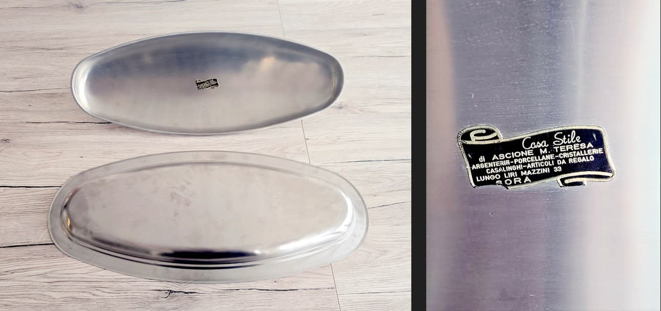 Trio de plats de service en inox
