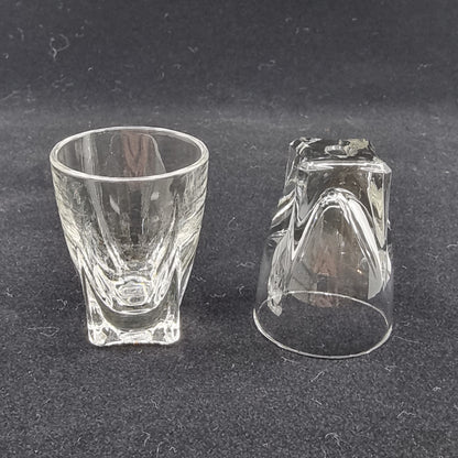 Verre à liqueur à base carrée (2 pièces)