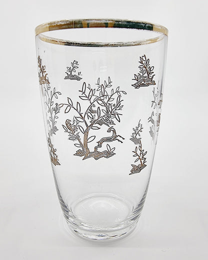 Verre à vin blanc à motif et dorure (12 pièces)