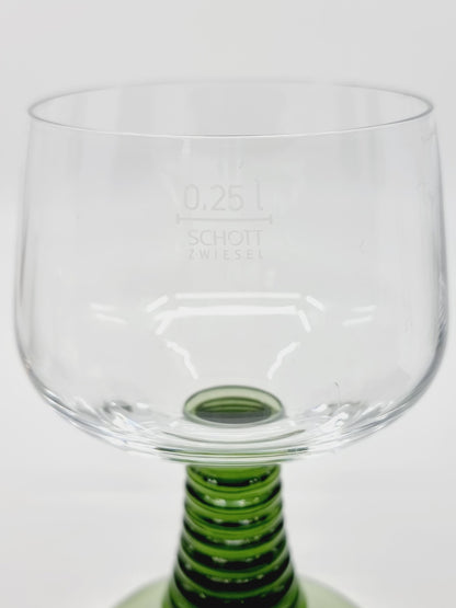 Verre à vin pied vert (6 pièces)