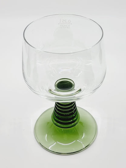 Verre à vin pied vert (6 pièces)