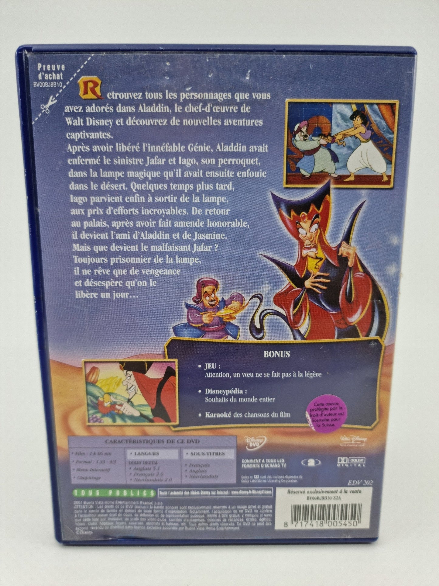 DVD - Aladdin, Le Retour de Jafar