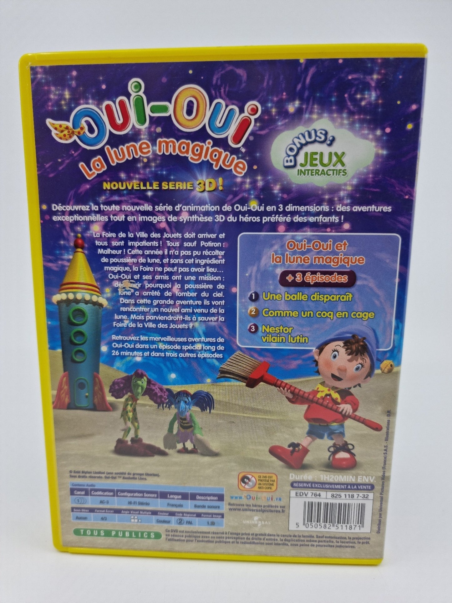 DVD - Oui-Oui – Le coffret extraordinaire : La grande parade des jouets, Le trésor de l’arc-en-ciel, La lune magique