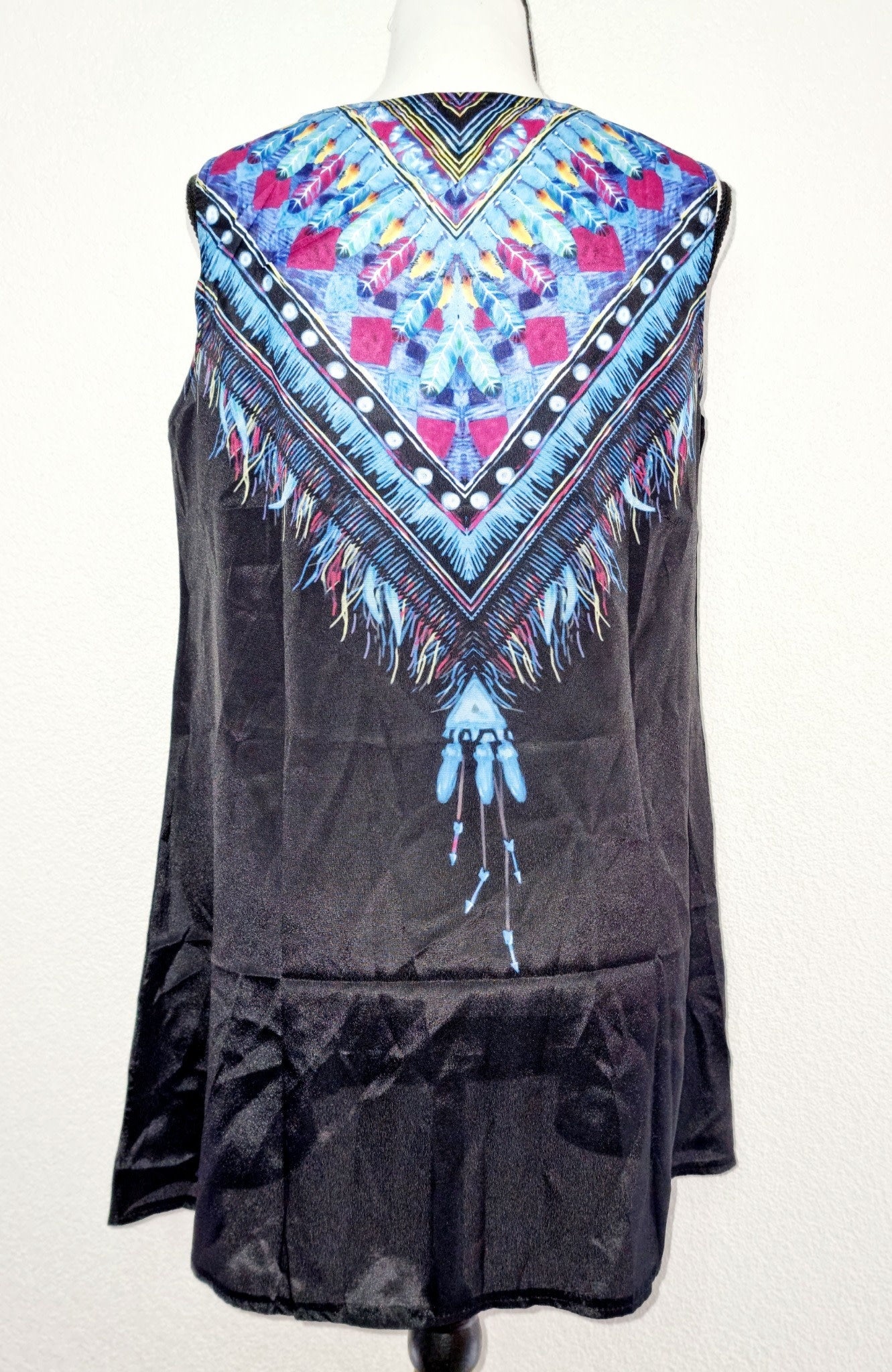 Débardeur long  plumes (SIZE : L)