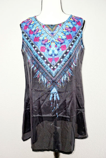 Débardeur long  plumes (SIZE : L)