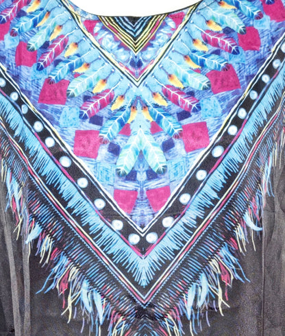 Débardeur long  plumes (SIZE : L)
